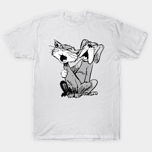 dog and cat singing T-Shirt